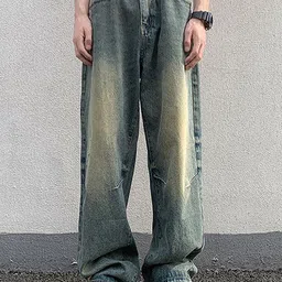 StyleCast x Revolte Men Flared Light Fade Cotton Jeans-image-37