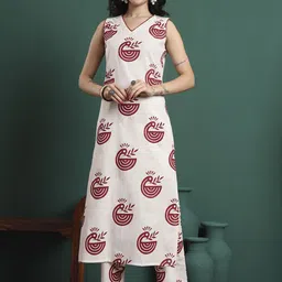 KALINI Women Ethnic Motifs Printed Kurta with Trousers-45