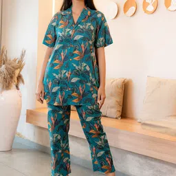 Moda Rapido Printed Short Sleeves Pure Cotton Shirt With Trouser-image-89