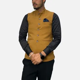 GARGIAN Master Cut Men Brown Polyester Jackets-picture-32