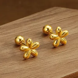 StyleCast Gold-Plated Floral Shaped Studs-image-0