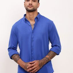 SHOWOFF Men Comfort Slim Fit Button-Down Collar Solid Cotton Casual Shirt-image-45