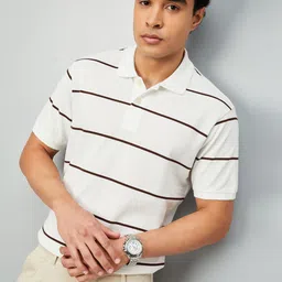 max Men Striped Polo Collar T-shirt-image-77