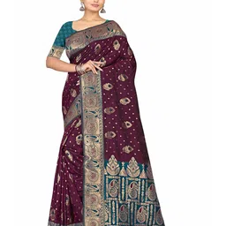 shree krishna fashion Woven Design Zari Kanjeevaram Saree-36