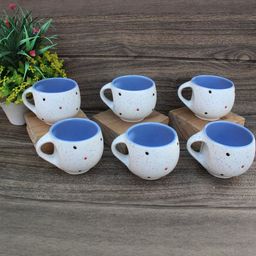 laghima jadon Multicoloured Textured Ceramic Matte Mugs Set of Cups and Mugs-7