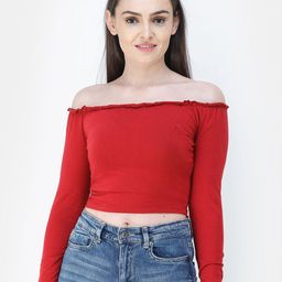Moda Rapido Off-Shoulder Cotton Bardot Top-image-46