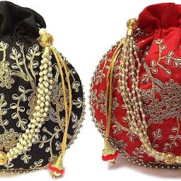 Women Black, Red Potli-image-130
