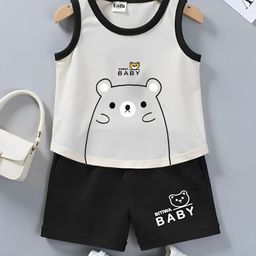 HELPOM Unisex Kids Printed Top with Shorts-image-77