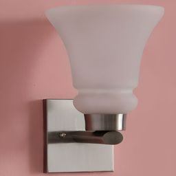 SHREE KALA HOME DECOR Silver-Toned & White Metal Contemporary Wall Lamp-image-25