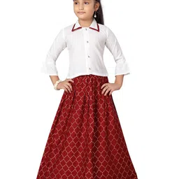 BAESD Girls Foil Print Ready to Wear Lehenga &-picture-23