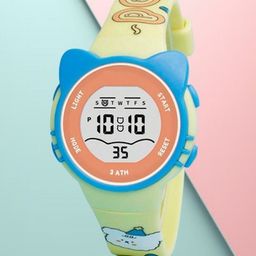 Otage Unisex Kids Printed Dial & Textured Straps Digital Watch 2206LK CAT Yellow3-15