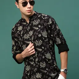 SHOWOFF Men Standard Slim Fit Floral Opaque Printed Casual Shirt-image-74