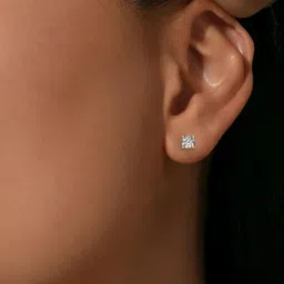 LUNA 14 KT Gold 2.5 Ct Lab Grown Diamond Studded Studs - 2.56 g-picture-5