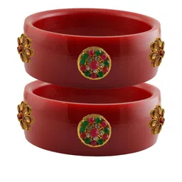 Vidhya Kangan Red Plastic Bangles-image-85
