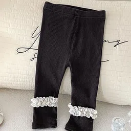 LULU & SKY Girls Mid-Rise Ankle-Length Lace-TrimmedLeggings-picture-6