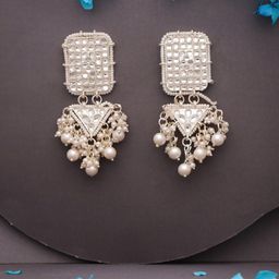 Anouk Diamond Shaped Jhumkas Earrings-image-53