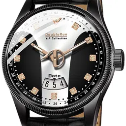 DOUBLERUN Men Dial & Leather Straps Analogue Multi Function Watch H05N11018 image 2