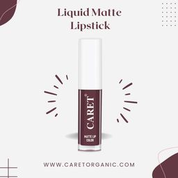 CARET ORGANIC Set Of 3 Super-Pigmented Liquid Matte Lipsticks - 2 ml Each - 7-6-3 image 3