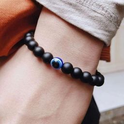 Divine souvenirs Unisex Artificial Beaded Elasticated Bracelet-image-81