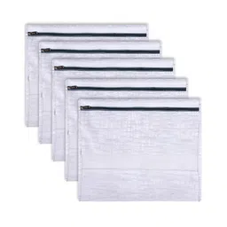 Aura Grey & White 5 Pieces Printed Single Saree Bags Organisers-picture-27