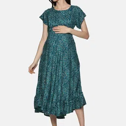 Nejo Floral Print Maternity A-Line Dress-image-37