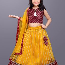 satyamfab Girls Embroidered Ready to Wear Lehenga & Blouse With Dupatta-image-13