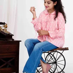 DMP FASHION Girls Bell Sleeve Cotton Top-picture-41