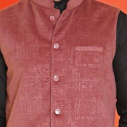 Anouk Printed Kurta With Pyjama & Nehru Jacket image 4