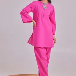 TARA-C-TARA Pure Cotton Top With Trousers Co-ords-image-1