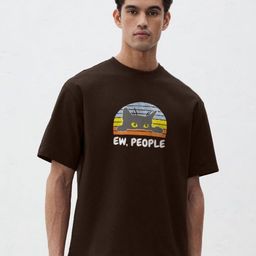 TOGS & TERRE Men Typography Printed Round Neck Cotton Oversized T-shirt-picture-10