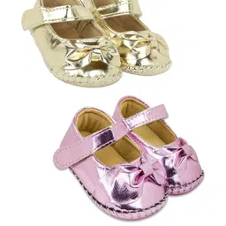 NESKA MODA Pair of 2 Unisex Kids Cotton Booties-image-44