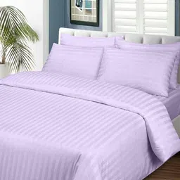 RF RELAXFEEL Purple Striped Heavy Winter 210 GSM Microfiber Double Bed Comforter-image-38