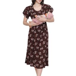 Ms.Lingies Women Maternity Printed Nightdress-image-79