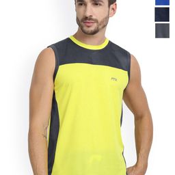 FTX Pack Of 4 Colourblocked Round Neck Gym Vests-picture-35