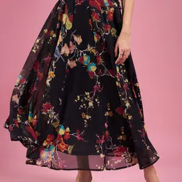 Deewa Printed Flared Maxi Skirts-image-1