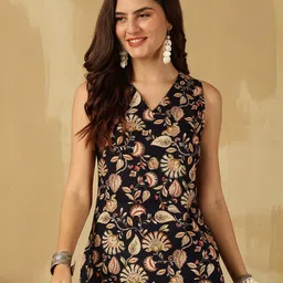 Anouk Rustic Floral Print Wrap Top-image-91