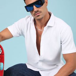 Voroxy Relaxed Textured Casual Shirt-image-62