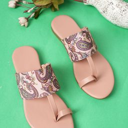 SAPATOS Women Printed One Toe Flats-image-6
