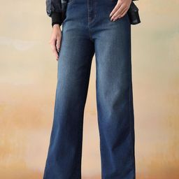 Flying Machine Women Wide Leg High-Rise Light Fade Stretchable Jeans-picture-19