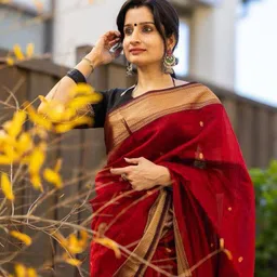 Marziyaa Woven Design Zari Silk Cotton Banarasi Saree-picture-29