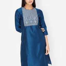 max Women Embroidered Thread Work Kurta-image-48