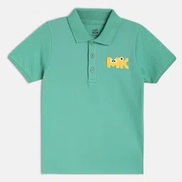 MINI KLUB Boys Solid Polo Collar Cotton T-shirt-image-88