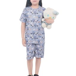 BUFFARO Girls Printed Short Sleeves T-shirt With Shorts-image-96