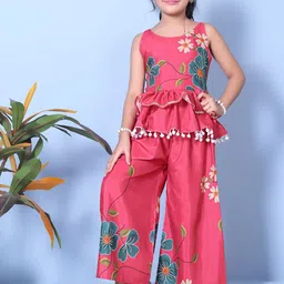 BAESD Girls Floral Printed Regular Top with Palazzos-picture-33