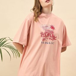 ANJIR Women Graphic Printed Round Neck Cotton Oversized T-shirt-image-24