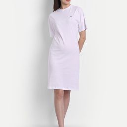 AMSWAN Cotton Short Sleeves T-shirt Dress-image-99