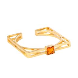 Yellow Chimes Gold Plated Crystals Kada Bracelet image 4