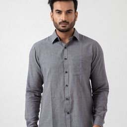 TRYBEST Men Modern Fit Micro Checked Spread Collar Cotton Casual Shirt-image-108