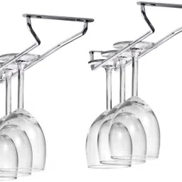 Stainless Steel Glass Rack (Pack of 2) Stainless Steel Wine Rack-image-81