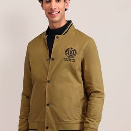 U.S. Polo Assn. Men Brand Logo Polyester Reversible Varsity Jacket-image-66
